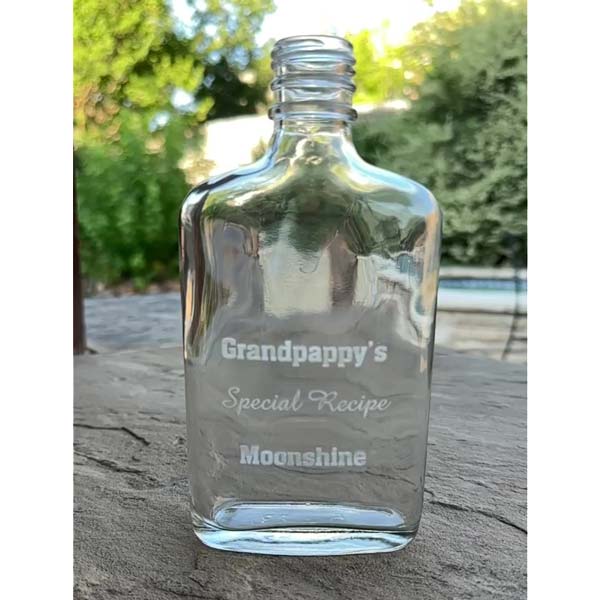 250ml Flask Liquor Bottles, Clear, 24/cs - Image 4