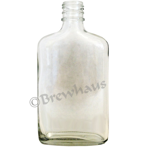 250ml Flask Liquor Bottles, Clear, 24/cs