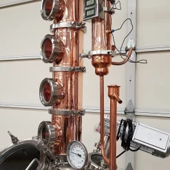 Alternative view of Jacketed Flute Still - 53 gallon - 6 inch Copper Column